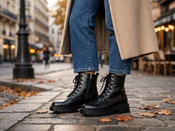 bottes avec lacet femme