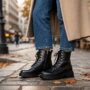bottes avec lacet femme