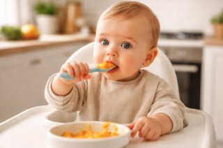 laisser bebe prendre sa cuillere