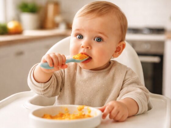 laisser bebe prendre sa cuillere